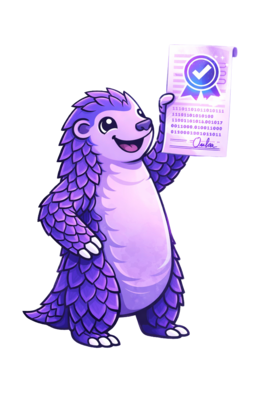Pango holding cryptographic proof receipt